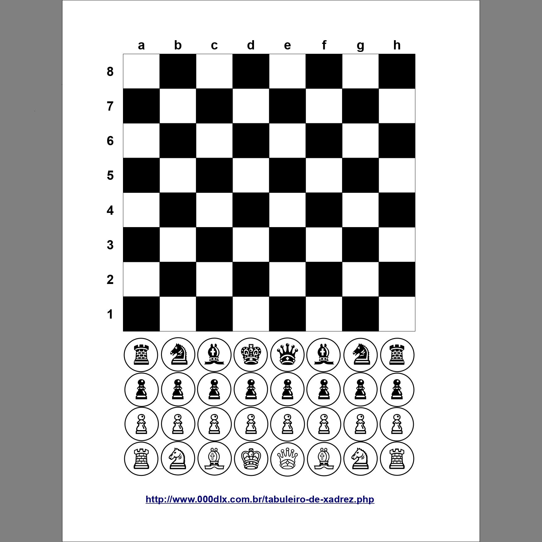 Jogo de Xadrez – Modelo Profissional sem Tabuleiro - Casa do