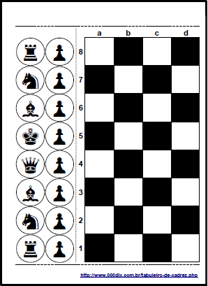 Tabuleiro de Xadrez, prontinho para jogar!